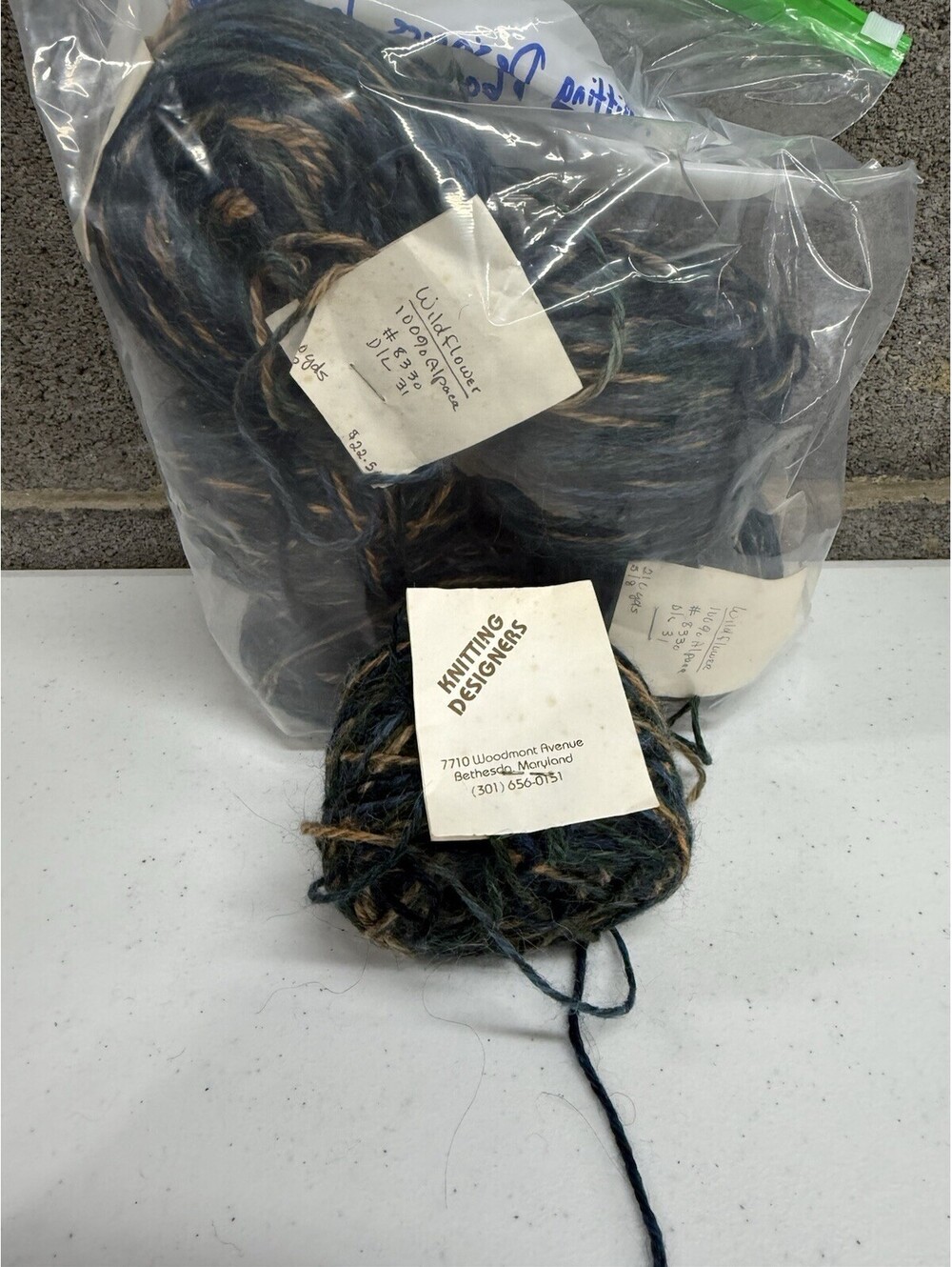 Knitting Designers 100% Alpaca Yarn Shade Wildflower 6 Skein Lot